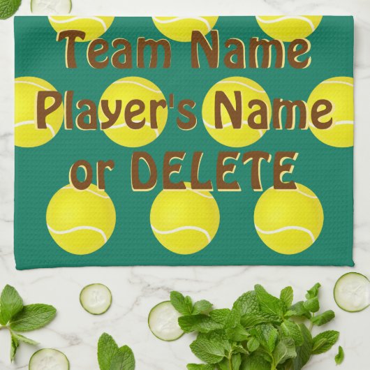 Gepersonaliseerde tennissegrootte, aangepaste tenn theedoek (Gevouwen)