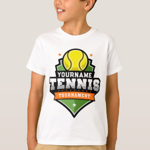 Gepersonaliseerde Tennisser NAAM Varsity Toernooi T-shirt
