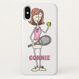 Gepersonaliseerde tennisspeler iPhone x hoesje