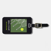gepersonaliseerde tennist reis bagagelabel (Voorkant horizontaal)