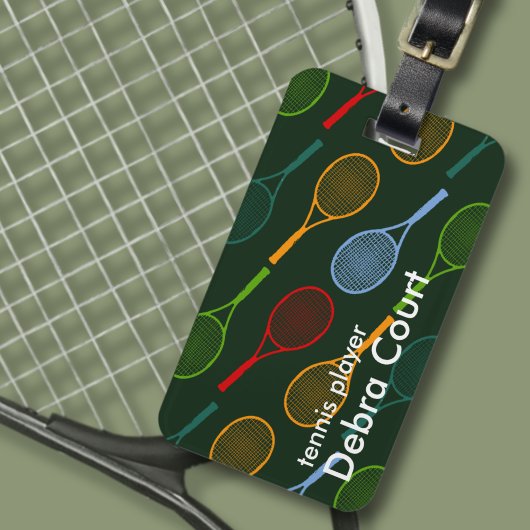 gepersonaliseerde tenniste bagagelabel