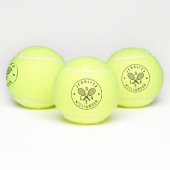 Gepersonaliseerde tennisthema Monogram naam liefde Tennisballen (Multi)
