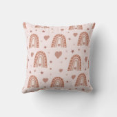 Gepersonaliseerde Terracotta Rainbow Naam Meisje Kussen (Achterkant)