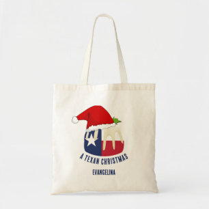 Gepersonaliseerde TEXAN KERSTPUDDING Tote Bag