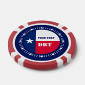 Gepersonaliseerde Texas State Flag op een Poker Chips (Enkel)