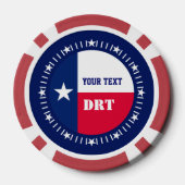 Gepersonaliseerde Texas State Flag op een Poker Chips (Achterkant)
