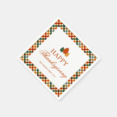 Gepersonaliseerde Thanksgiving Dinner Party servet (Hoek)