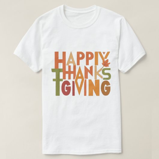 Gepersonaliseerde Thanksgiving T-shirt (Design voorkant)