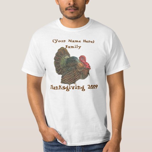 Gepersonaliseerde Thanksgiving T-shirts (Voorkant)
