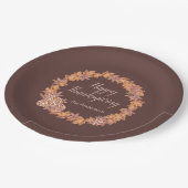 Gepersonaliseerde Thanksgiving | Waterverf valblad Papieren Bordje (Gekanteld)