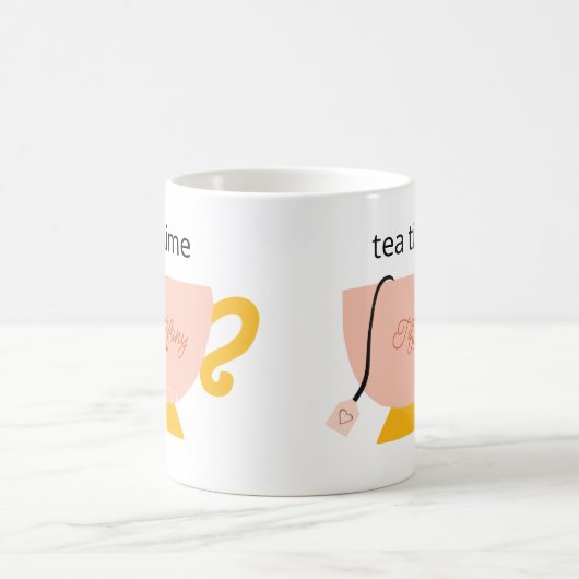 Gepersonaliseerde thee tijd koffiemok (Center)
