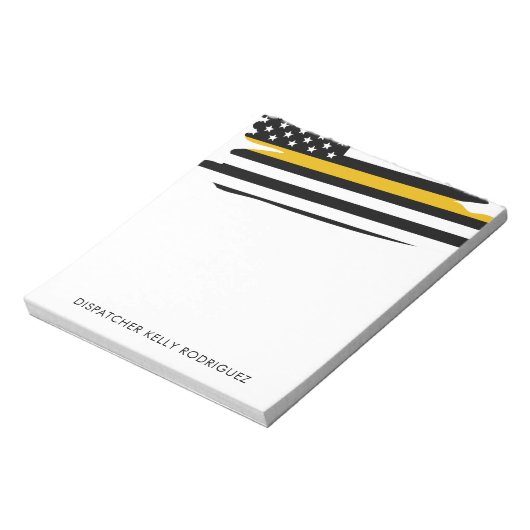 Gepersonaliseerde Thin Gold Line Dispatcher Notitieblok (Gedraaid)