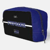 Gepersonaliseerde Thin White Line USA Vlag EMS EMT Toilettasje (Rechterhoek)