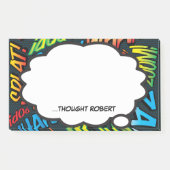Gepersonaliseerde Think Bubble Leuk Kleurrijk Stri Post-it® Notes (Voorkant)