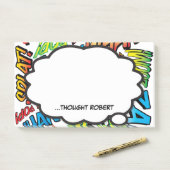 Gepersonaliseerde Think Bubble Leuk Modern stripbo Post-it® Notes (Op bureau)