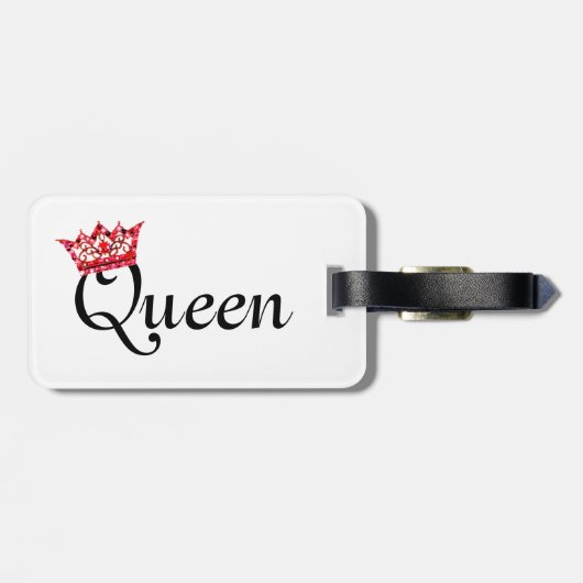 Gepersonaliseerde Tiara-Bagagelabels (koningin) Bagagelabel (Achterkant horizontaal)
