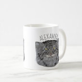 Gepersonaliseerde Tibetaanse Mok van de Coffee Cat (Voorkant rechts)