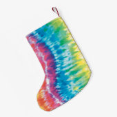 Gepersonaliseerde Tie Dye Christmas Stocking Kleine Kerstsok (Achterkant (Hangend))