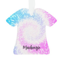 Gepersonaliseerde Tie Dye Hippy Swirl TShirt Kerst
