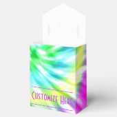 Gepersonaliseerde Tie Dye Tent Favor Box Bedankdoosjes (Geopend)