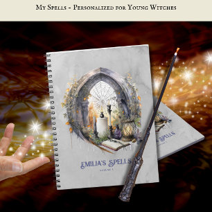 Gepersonaliseerde Tienerheks Spell Book Grimoire Notitieboek
