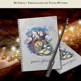Gepersonaliseerde Tienerheks Spell Book Grimoire Notitieboek