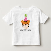 Gepersonaliseerde Tiger Birthday T-Shirt voor meis (Voorkant)