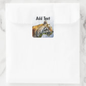 Gepersonaliseerde Tiger Digital Art Stickers (Tas)