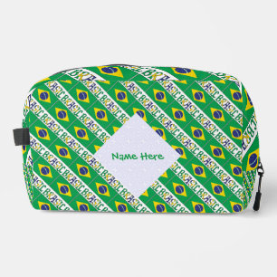Gepersonaliseerde Tiled Reis Brasil Vlag Toilettasje