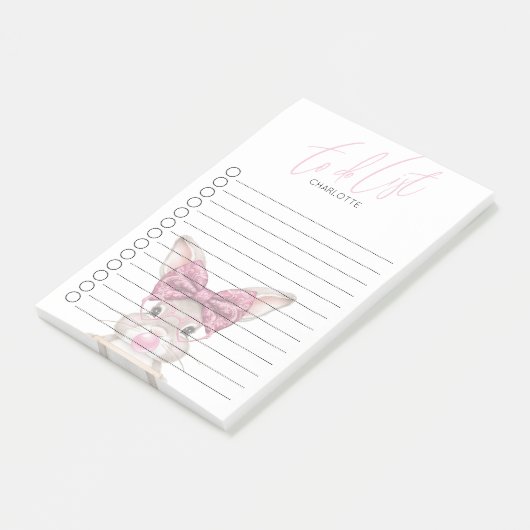 Gepersonaliseerde to-do lijst Sticky Notes - Schat (Schuin)