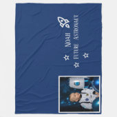Gepersonaliseerde Toekomstige Astronaut Kinderen Fleece Deken (Voorkant)