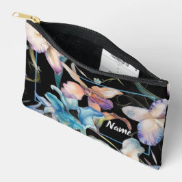 Gepersonaliseerde toilettas - Black Floral Mix Etui