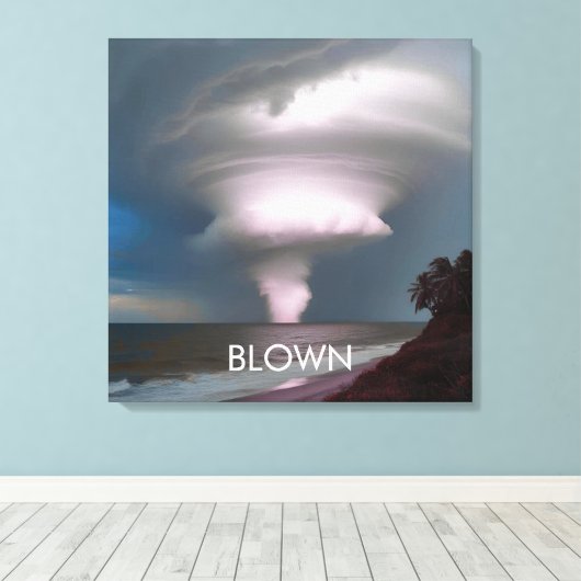 Gepersonaliseerde Tornado Twister Storm Canvas Afdruk (Insitu (Houten vloer))