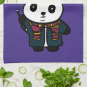 Gepersonaliseerde tovenaar Pandy de Panda Theedoek (Gevouwen)