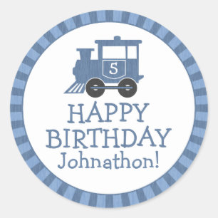 Gepersonaliseerde trainingskinderen Birthday Stick Ronde Sticker