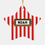 gepersonaliseerde trampoline kerst keramisch ornament (Achterkant)