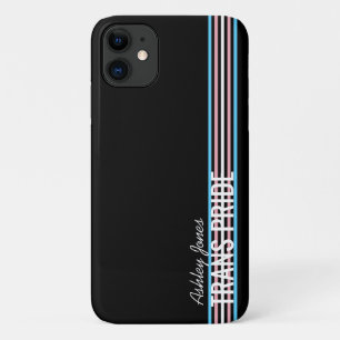 Gepersonaliseerde Trans Pride Stripes LGBT Geperso iPhone 11 Hoesje