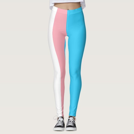 Gepersonaliseerde transgender vlag leggings (Voorkant)