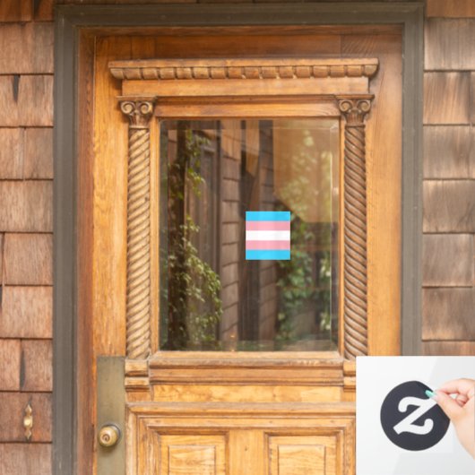 Gepersonaliseerde transgender vlag raamsticker (Huis Deur)