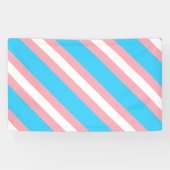 Gepersonaliseerde transgender vlag spandoek (Horizontaal)