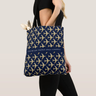 Gepersonaliseerde Travel Accessoires gouden vliegt Draagtas