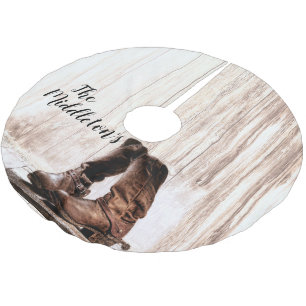 Gepersonaliseerde Tree Rok laarzen land rustiek Kerstboom Rok