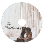 Gepersonaliseerde Tree Rok laarzen land rustiek Kerstboom Rok (Voorkant)