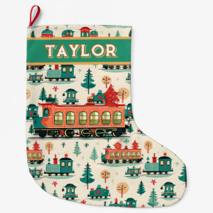 Gepersonaliseerde trein kerst grote kerstsok