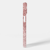 Gepersonaliseerde trendy roos gouden glitter Case-Mate iPhone case (Achterkant / Rechts)