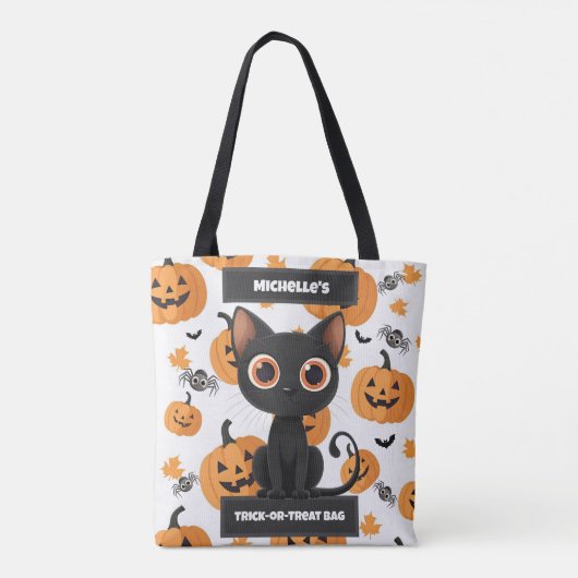 Gepersonaliseerde trick-or-treat tas – Schattigee (Achterkant)
