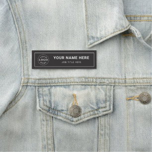 Gepersonaliseerde Tricorn Zwart 3.5 "X 1" Rechthoe Naamplaatje