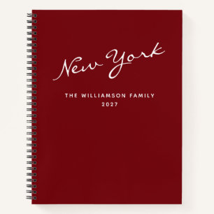 Gepersonaliseerde Trip Vakantie Red Travel Journal Notitieboek