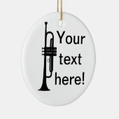 Gepersonaliseerde trompet keramisch ornament (Rechts)