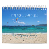 Gepersonaliseerde Tropical Beach 2026 Foto Kalender (Hoes)